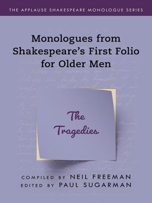 cover image of Monologues from Shakespeare's First Folio for Older Men